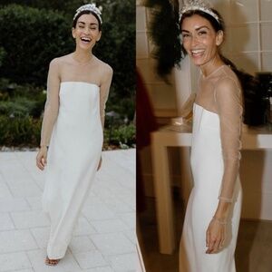 Antonio Melani x Elizabeth Damrich Babe Mesh Crepe Soutache Maxi Dress